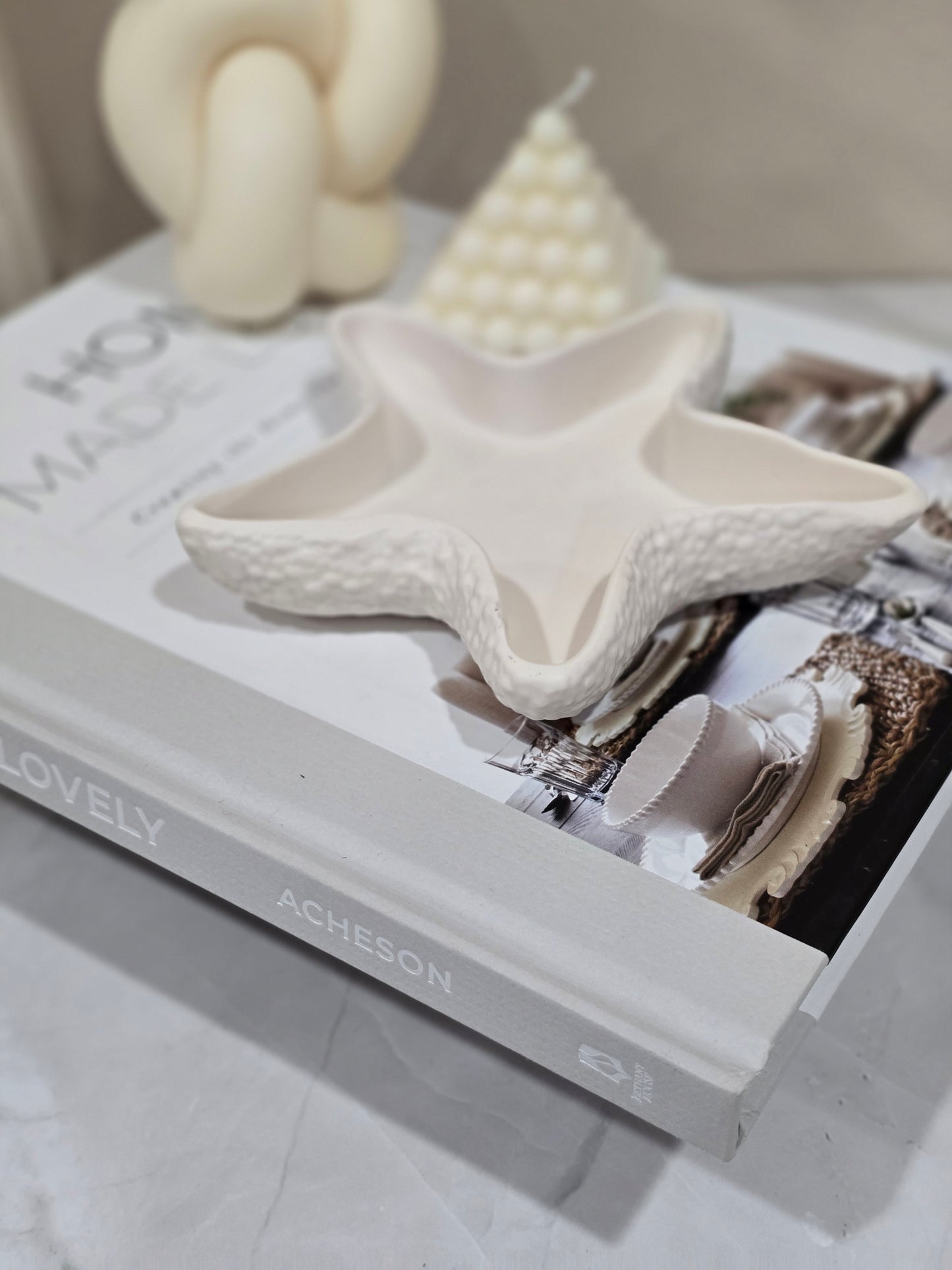 Starfish Trinket Tray- Beige