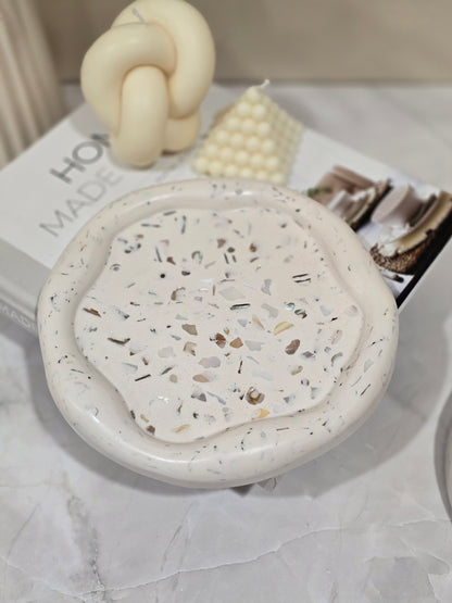 Round Cloud Tray- Sea Shells